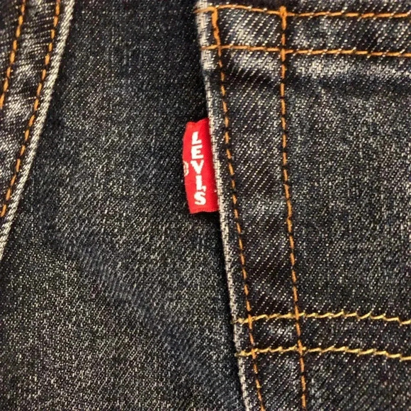 Levi’s 512 Big E Mens 29x30 Slim Tapered Fit Blue Jeans Red Tab Distressed - Picture 5 of 9